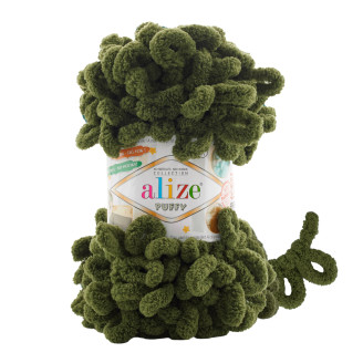 Alize Puffy № 620 (500г.)  Мілітарі-зелений. Хакі.
