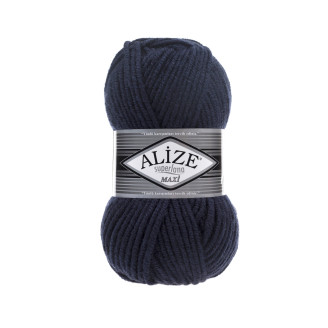 Alize Lana Maxi №58 (500г.) Темно синій.