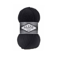 Alize Lana Maxi №60 (100г.) Чорний.