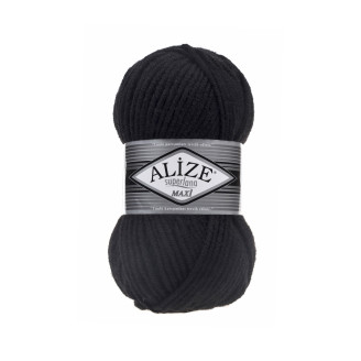 Alize Lana Maxi №60 (500г.) Чорний.