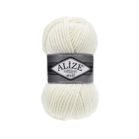 Alize Lana Maxi №62 (100г.) Молочний.