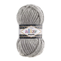 Alize Super Lana Megafil №21 (100г.) Сірий.