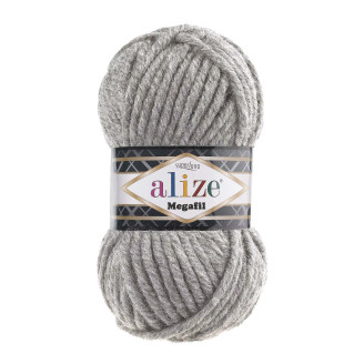 Alize Super Lana Megafil №21 (100г.) Сірий.
