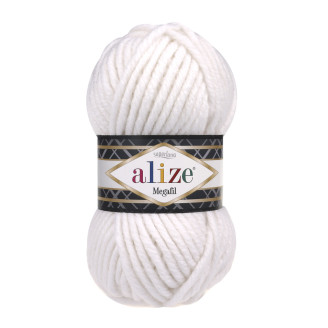 Alize Super Lana Megafil №55 (100г.) Білий