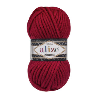 Alize Super Lana Megafil №56 (500г.) Червоний.