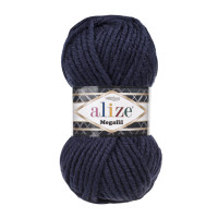 Alize Super Lana Megafil №58 (100г.) Темно-синий.