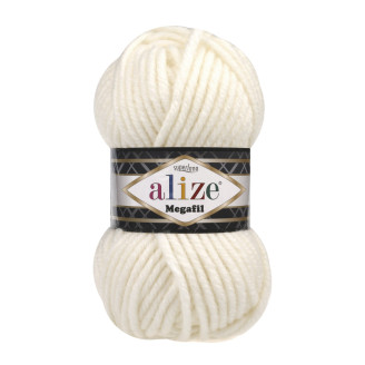 Alize Super Lana Megafil №62 (500г.) Молочний.