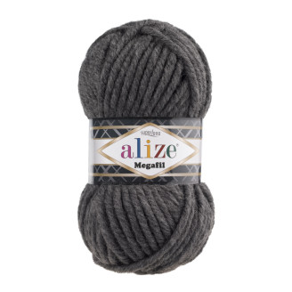 Alize Super Lana Megafil №196 (500г.)  Графіт.