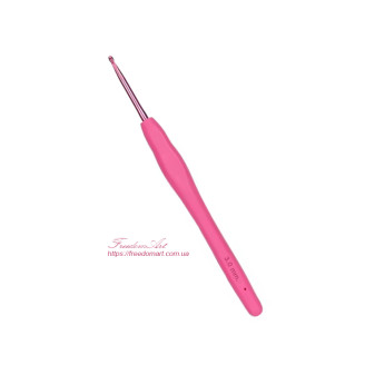 3,0мм. Гачок для в’язання з силіконовою ручкою