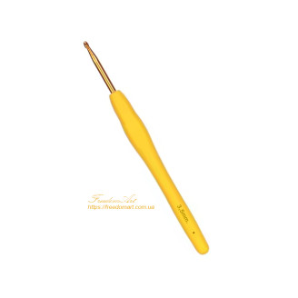 3,5мм. Гачок для в’язання з силіконовою ручкою