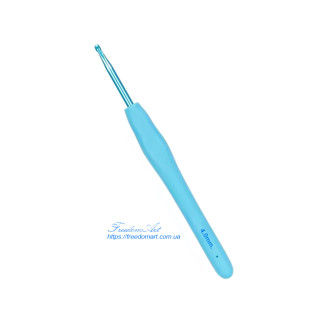 4,0мм. Гачок для в’язання з силіконовою ручкою