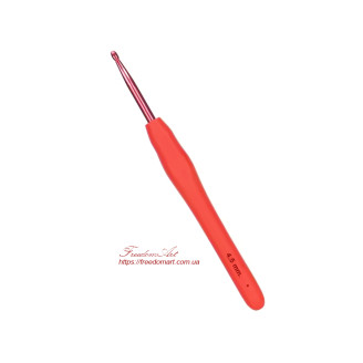 4,5мм. Гачок для в’язання з силіконовою ручкою