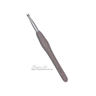 6,0мм. Гачок для в’язання з силіконовою ручкою