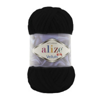 Alize Velluto №60 (500г.) Чорний