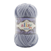 Alize Velluto №87 (100г.) Темно-сірий