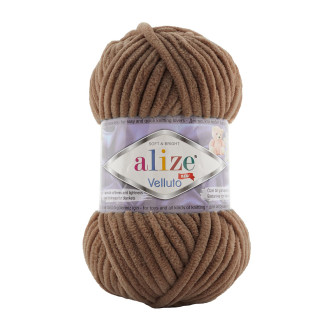 Alize Velluto №466 (100г.) Коричневий (Тедді)