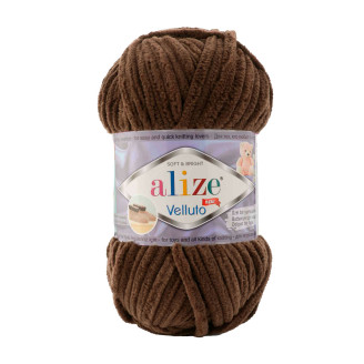 Alize Velluto №493 (100г.) Коричневий (Шоколад)