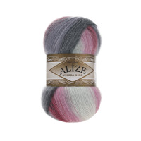 Alize Angora Gold BATIK 1602  (500г.) Рожево-сірий