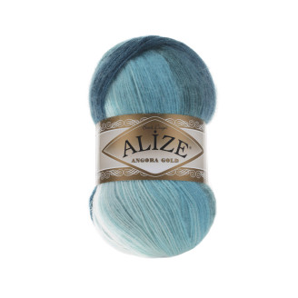 Alize Angora Gold BATIK № 1892  (500г.) Синій,голубий,білий.
