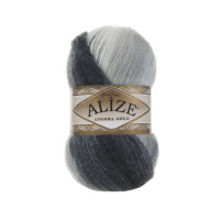 Alize Angora Gold BATIK № 1900  (500г.) Сіро-чорний