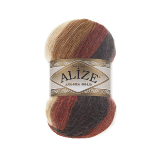 Alize Angora Gold BATIK № 2626 (500г.) Коричневий, бежевий, молочний