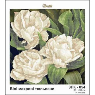 ЗПК-054 Білі махрові тюльпани